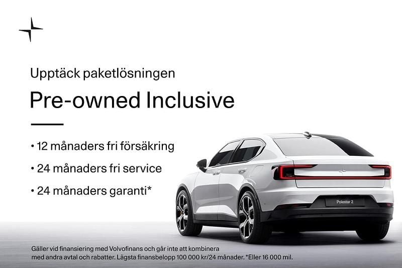 Begagnad Polestar 2 Long Range Dual motor 350 kW (476 HK) 2020 Grå Halvkombi
