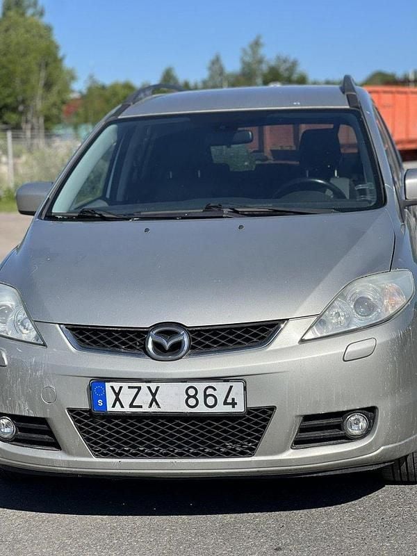 Grå Begagnad 2007 Mazda 5 Touring Minibuss | 27 900 kr (Marknadspris) - Bild 1/4