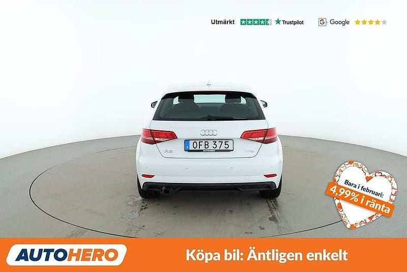 Begagnad Audi A3 Sportback 116 HK (85 kW) 2016 Vit Halvkombi