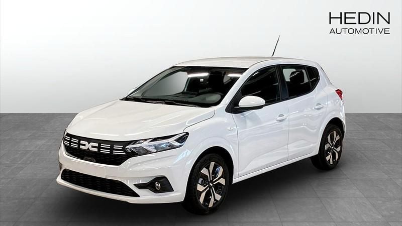 Vit (white) Ny 2025 Dacia Sandero Expression Halvkombi | 219 900 kr (Bra pris) - Bild 1/4