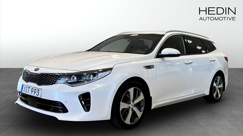Vit (white) Begagnad 2018 Kia Optima GT-Line Kombi | 179 800 kr (Marknadspris) - Bild 1/4