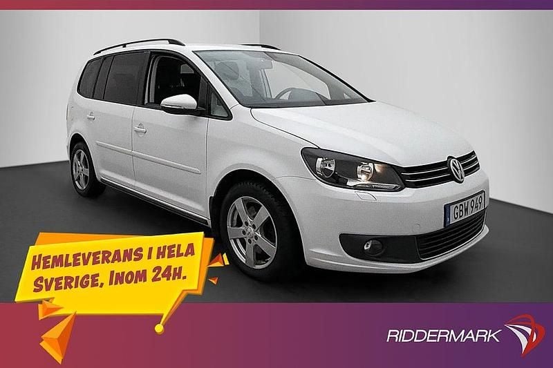 Vit Begagnad 2015 VW Touran Minibuss | 154 900 kr (Lite dyr) - Bild 1/3