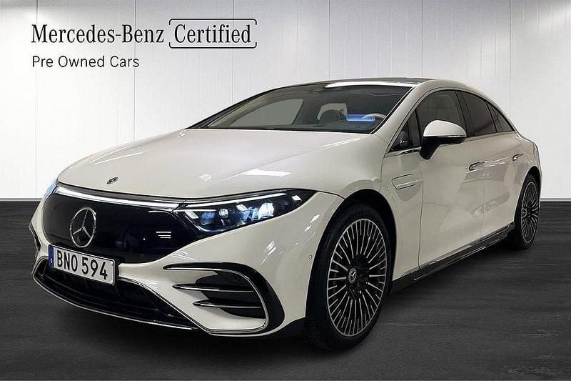 Vit Begagnad 2022 Mercedes EQS580 AMG Line Premium Plus Halvkombi | 849 900 kr - Bild 1/4
