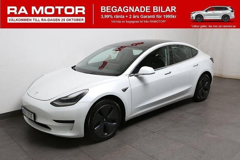 Vit Begagnad 2020 Tesla Model 3 Standard Range Plus Sedan | 209 900 kr (Marknadspris) - Bild 1/3