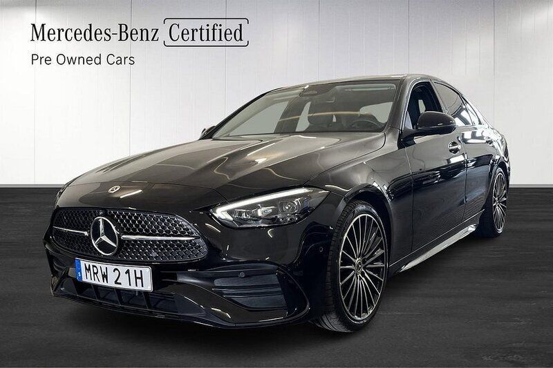 Svart Begagnad 2024 Mercedes C220 Sedan | 589 900 kr (Dyr) - Bild 1/4