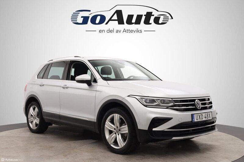 Silver Begagnad 2022 VW Tiguan Elegance SUV | 329 500 kr (Bra pris) - Bild 1/4