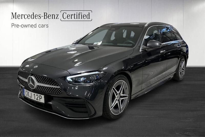 Grå Begagnad 2022 Mercedes C220 AMG Kombi | 539 900 kr (Dyr) - Bild 1/4
