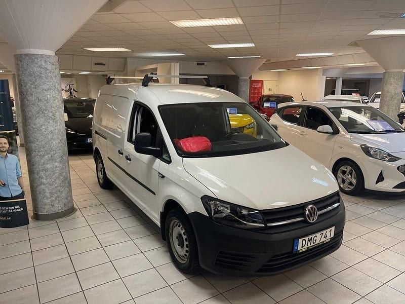 Vit Begagnad 2019 VW Caddy Maxi Minibuss | 135 900 kr (Bra pris) - Bild 1/4