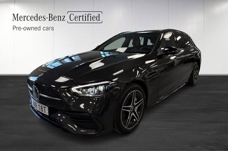 Grå (grey) Begagnad 2022 Mercedes C300e AMG Kombi | 409 900 kr (Bra pris) - Bild 1/4