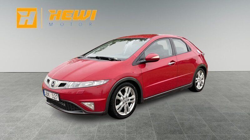 Röd Begagnad 2009 Honda Civic Sport Halvkombi | 26 800 kr (Bra pris) - Bild 1/4