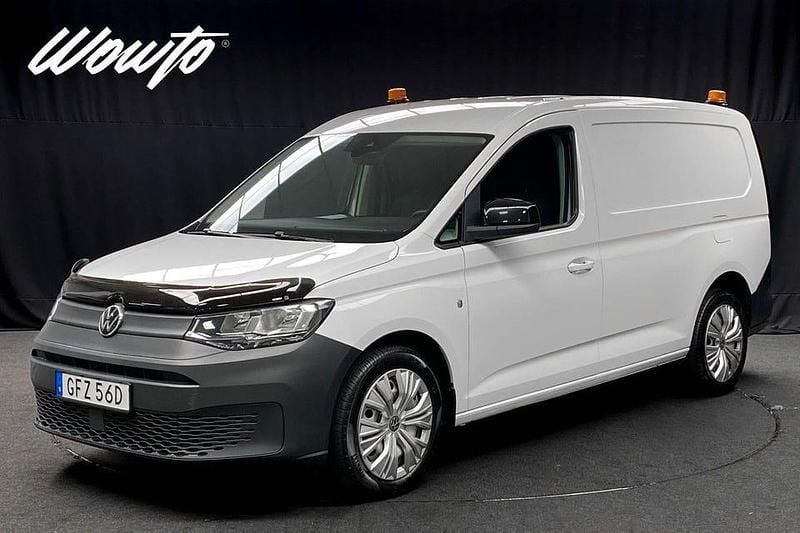Vit (candy vit) Begagnad 2021 VW Caddy Maxi Minibuss | 239 800 kr (Marknadspris) - Bild 1/3