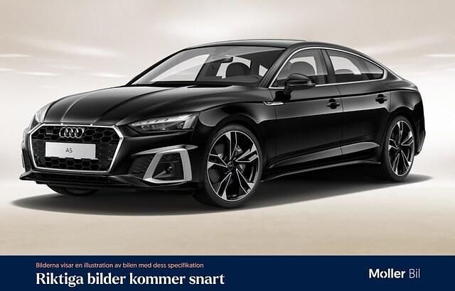 Mytsvart metallic Begagnad 2021 Audi A5 Sportback S-Line Halvkombi | 399 900 kr (Lite dyr) - Bild 1/4