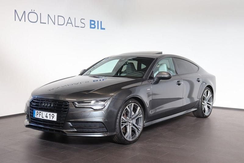 Grå Begagnad 2017 Audi A7 Sportback S-Line Halvkombi | 224 900 kr (Superpris) - Bild 1/4