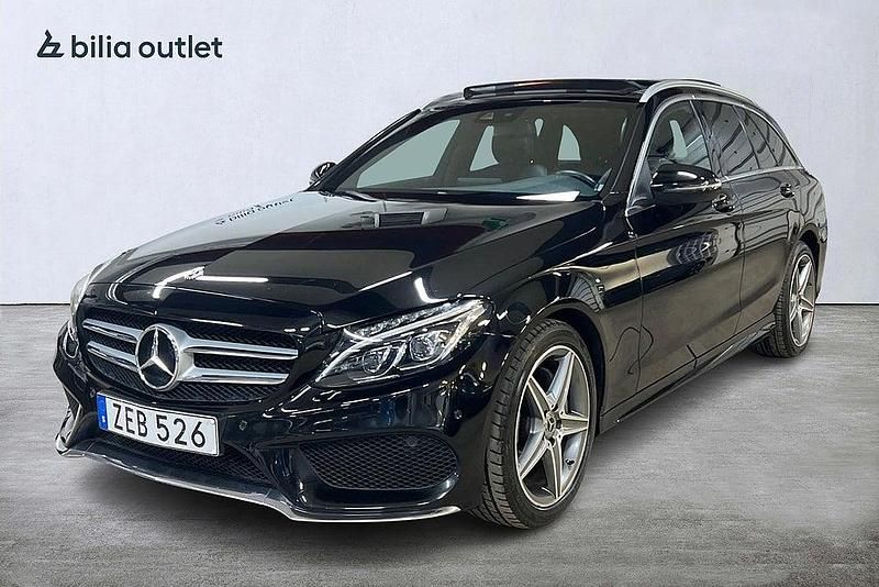 Svart Begagnad 2017 Mercedes C220 AMG Kombi | 249 900 kr (Lite dyr) - Bild 1/3