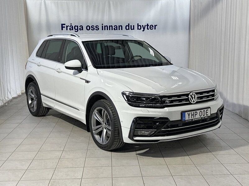 Vit Begagnad 2019 VW Tiguan R-line SUV | 249 900 kr (Marknadspris) - Bild 1/4