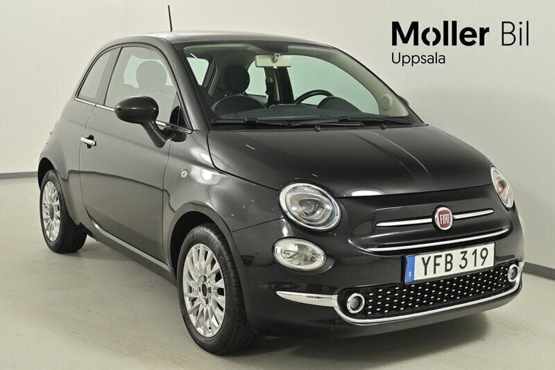 Svart Begagnad 2017 Fiat 500 Lounge Halvkombi | 89 900 kr (Bra pris) - Bild 1/4