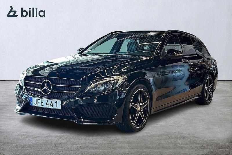 Svart Begagnad 2015 Mercedes C220 AMG line Kombi | 229 900 kr (Marknadspris) - Bild 1/4