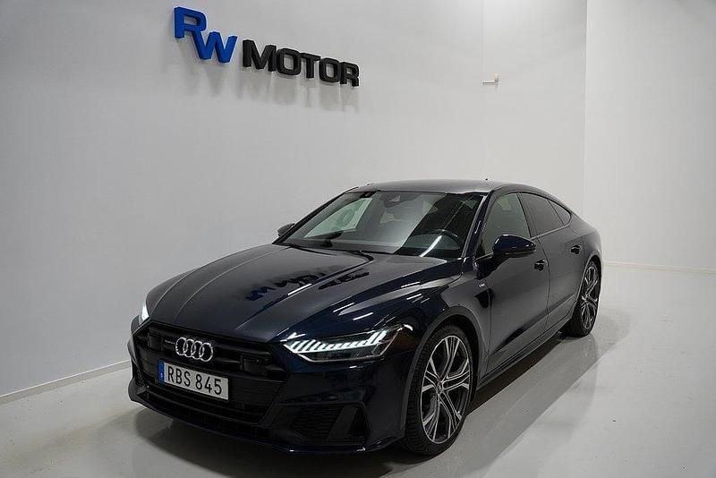Begagnad Audi A7 S-Line 286 HK (210 kW) 2018 Blå Halvkombi
