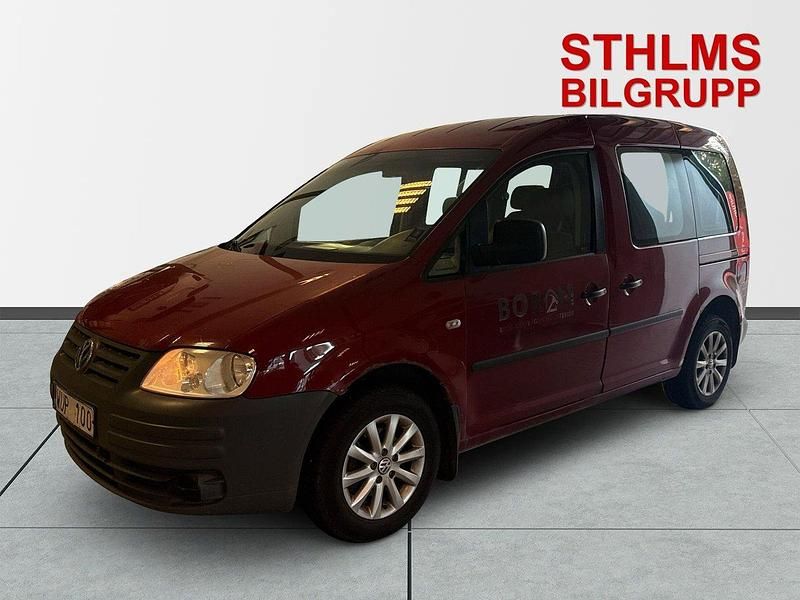 Mörkröd (röd) Begagnad 2005 VW Caddy Life Minibuss | 19 500 kr - Bild 1/4