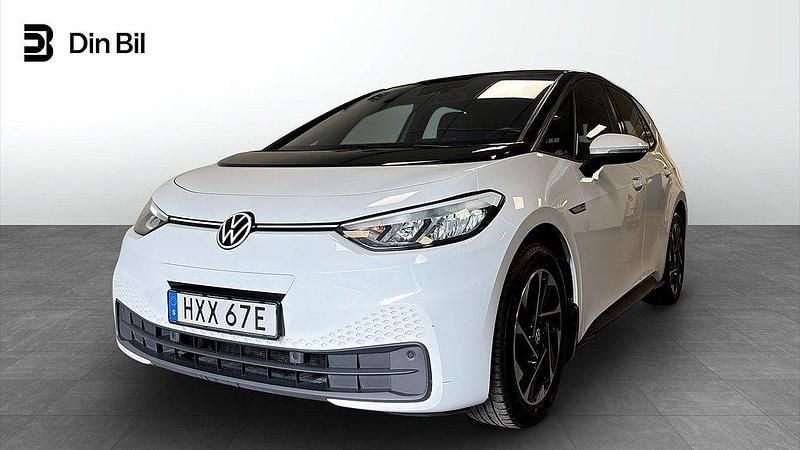 Vit Begagnad 2020 VW ID.3 Pro Halvkombi | 199 000 kr (Bra pris) - Bild 1/4