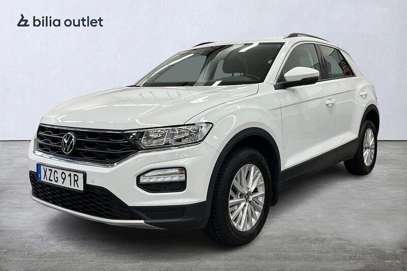Vit Begagnad 2021 VW T-Roc SUV | 194 900 kr (Bra pris) - Bild 1/4