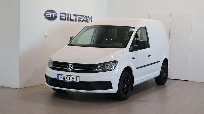 Vit (candywhite) Begagnad 2018 VW Caddy Minibuss | 218 900 kr (Dyr) - Bild 1/4