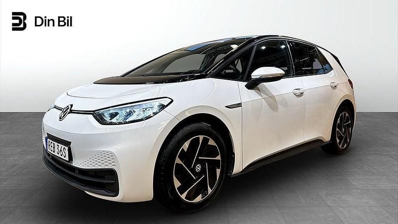 Begagnad VW ID.3 Comfortline 150 kW (204 HK) 2022 Glacier white metallic bl Halvkombi
