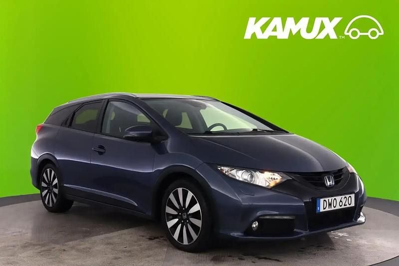 Blå Begagnad 2014 Honda Civic Kombi | 144 800 kr (Marknadspris) - Bild 1/4