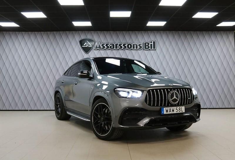 Grå Begagnad 2023 Mercedes GLE53 AMG AMG Line Premium Plus Sportkupé | 999 000 kr (Marknadspris) - Bild 1/4