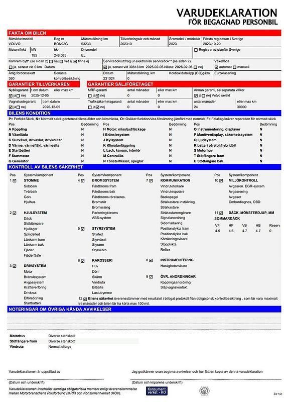 Begagnad Volvo XC40 Plus 188 kW (256 HK) 2023 Vit SUV