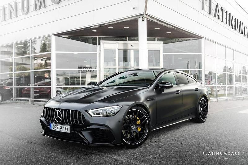 Grå (grafitgrå magno) Begagnad 2018 Mercedes AMG GT 63 AMG Sportkupé | 1 149 000 kr (Dyr) - Bild 1/4