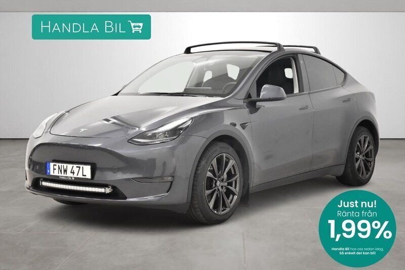 Grå Begagnad 2021 Tesla Model Y Long Range SUV | 319 900 kr (Superpris) - Bild 1/3