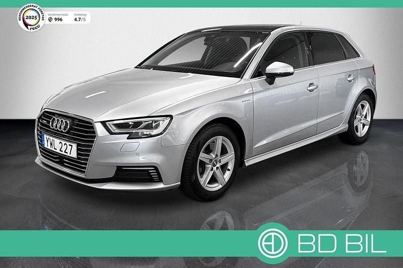 Silver Begagnad 2017 Audi A3 Sportback e-tron Sedan | 209 900 kr (Lite dyr) - Bild 1/3