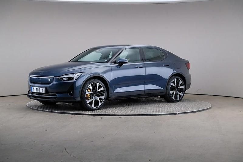 Blå metallic (blå metallisk) Begagnad 2023 Polestar 2 Performance Halvkombi | 459 000 kr (Lite dyr) - Bild 1/4