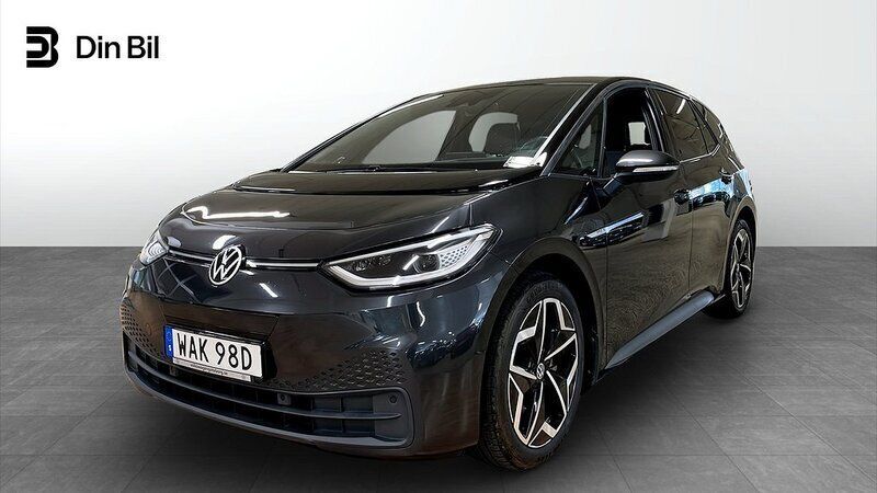 Mörkgrå Begagnad 2021 VW ID.3 Pro Halvkombi | 269 800 kr (Lite dyr) - Bild 1/4
