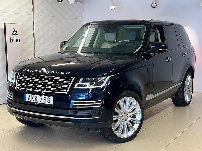 Blå (portofino blue metallic) Begagnad 2021 Land Rover Range Rover Autobiography SUV | 895 000 kr - Bild 1/4