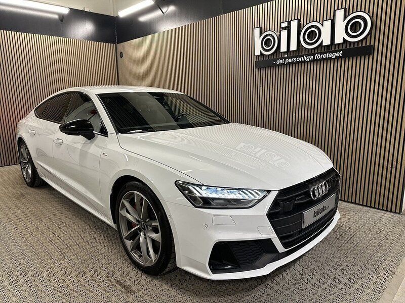 Vit (glaciärvit metallic) Begagnad 2023 Audi A7 Sportback S-Line Halvkombi | 599 000 kr - Bild 1/4
