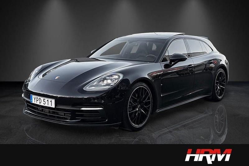 Svart Begagnad 2018 Porsche Panamera 4 Sport Turismo Sedan | 639 900 kr - Bild 1/4