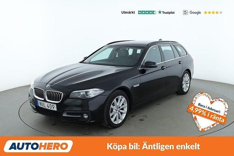 Svart Begagnad 2015 BMW 520 Kombi | 148 000 kr (Bra pris) - Bild 1/4