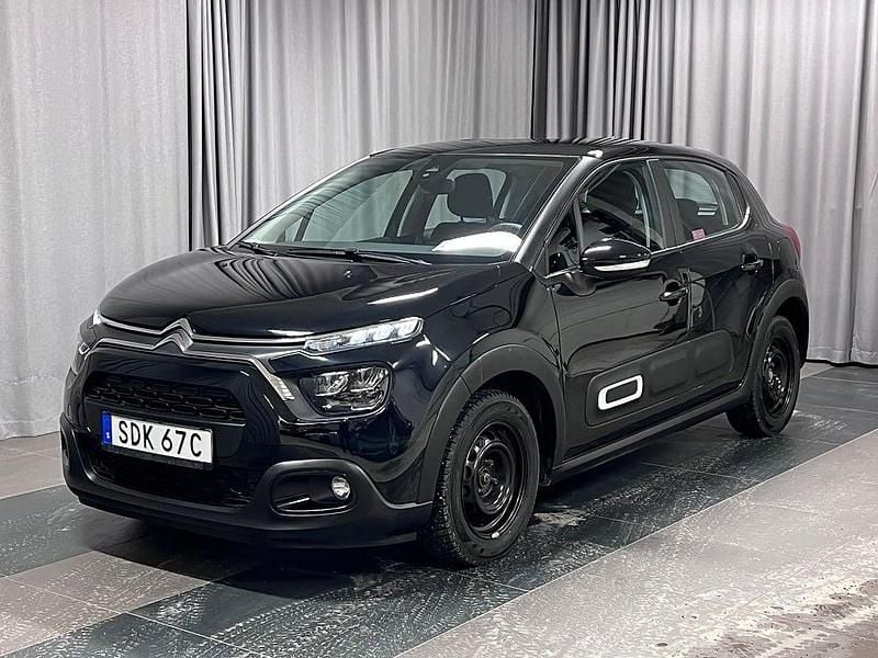 Svart Begagnad 2022 Citroën C3 Feel Halvkombi | 129 900 kr (Marknadspris) - Bild 1/4