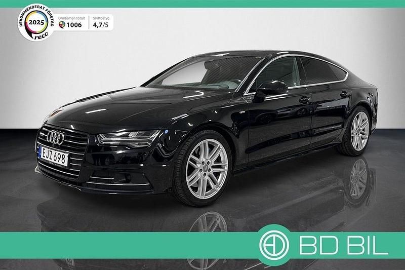Svartmetallic Begagnad 2017 Audi A7 Sportback S-Line Halvkombi | 334 900 kr - Bild 1/4