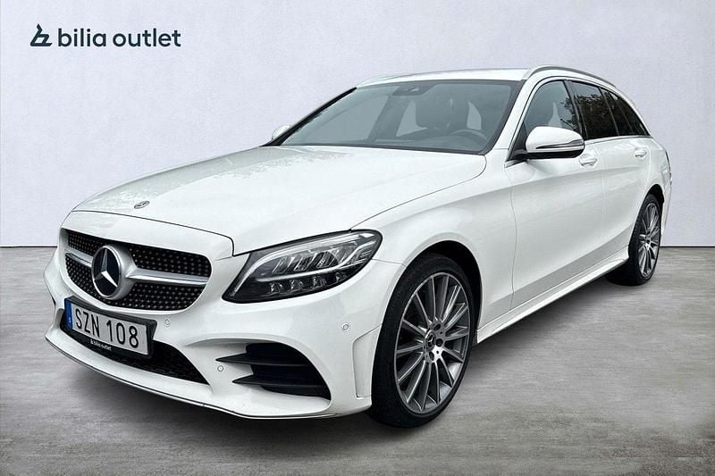 Vit Begagnad 2018 Mercedes C220 AMG line Kombi | 239 900 kr (Marknadspris) - Bild 1/4