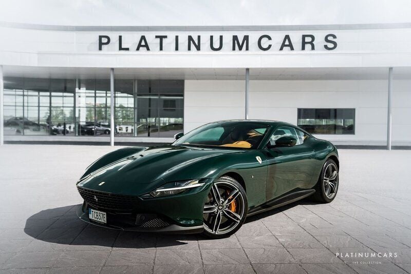 Grön Begagnad 2021 Ferrari Roma Sportkupé | 2 395 000 kr - Bild 1/4