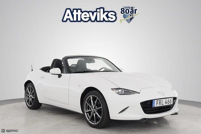 Vit Begagnad 2018 Mazda MX5 Cab | 279 000 kr (Marknadspris) - Bild 1/4