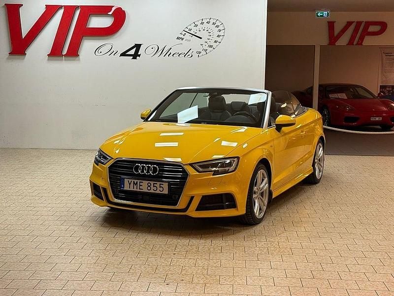 Begagnad Audi A3 Cabriolet S-Line 150 HK (110 kW) 2016 Gul Cab