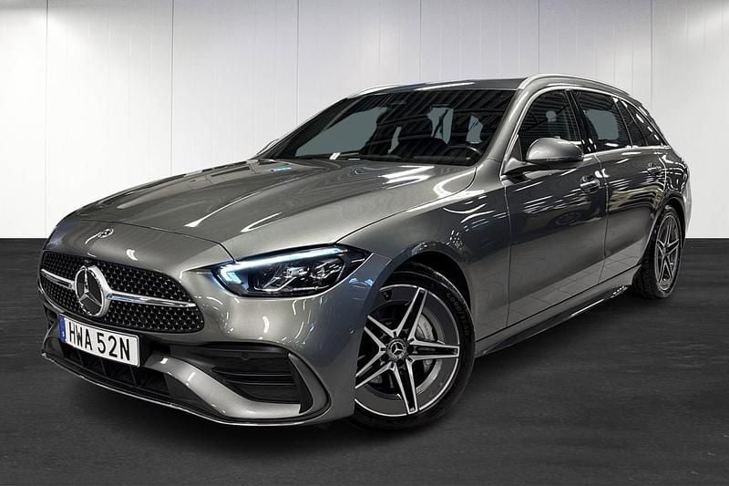 Svart Begagnad 2024 Mercedes C200 AMG line Kombi | 409 900 kr (Bra pris) - Bild 1/4