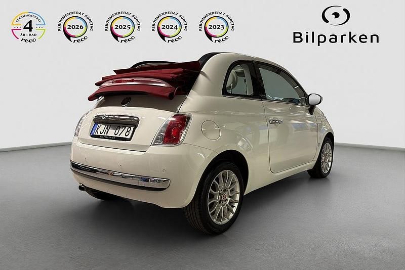 Begagnad Fiat 500C Lounge 69 HK (50 kW) 2011 Vit Cab