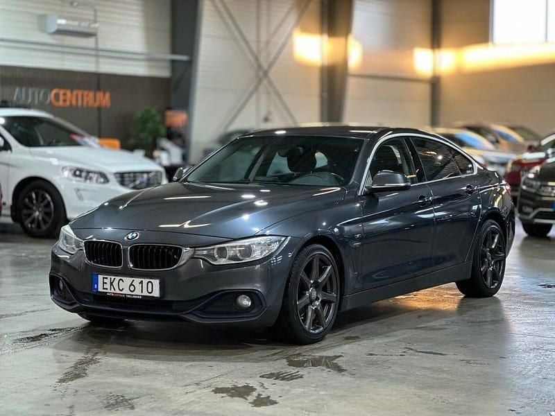 Mörkgrå Begagnad 2015 BMW 420 Gran Coupé Sport Line Sportkupé | 119 900 kr (Marknadspris) - Bild 1/4