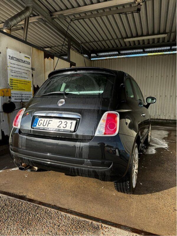 Svart Begagnad 2008 Fiat 500 Halvkombi | 38 000 kr (Bra pris) - Bild 1/4