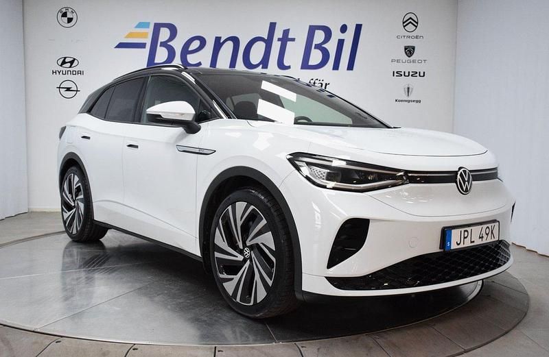 Vit Begagnad 2021 VW ID.4 GTX SUV | 339 500 kr (Marknadspris) - Bild 1/4
